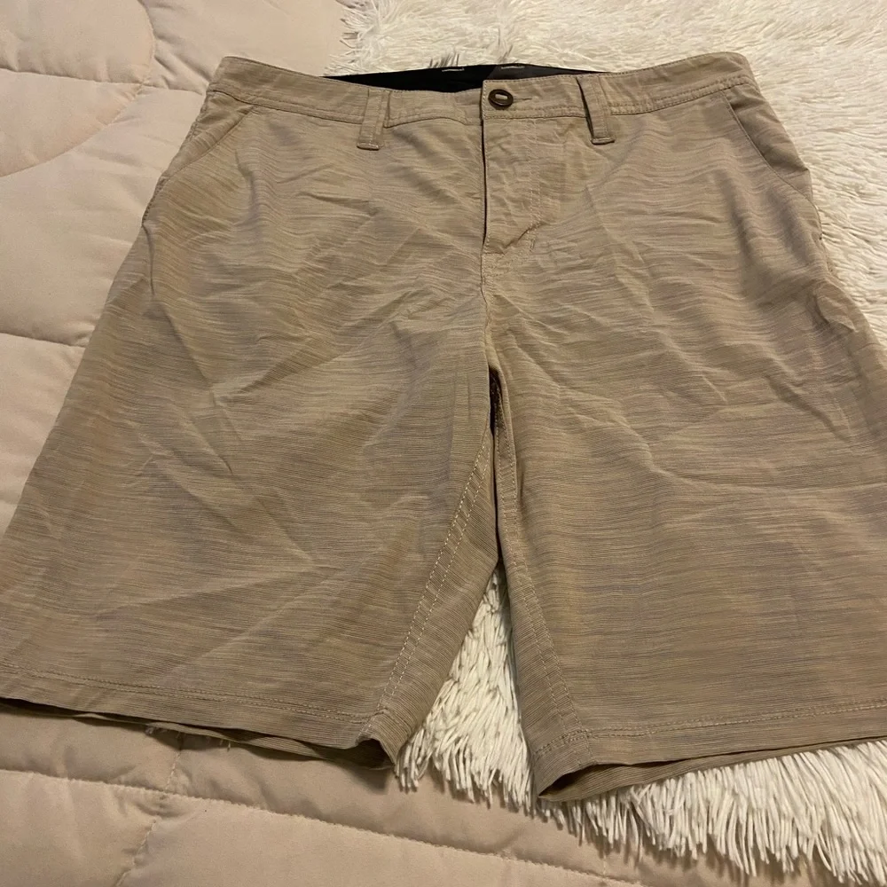 Tan Volcom shorts, size 34 - Picture 1 of 4